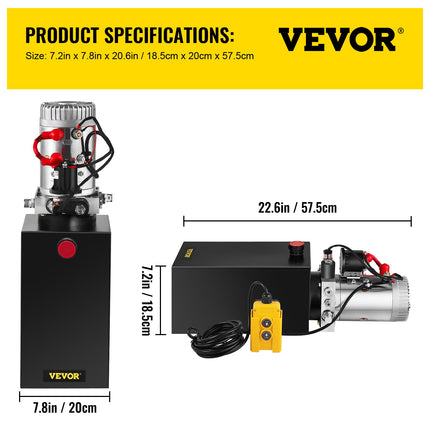 Hidraulinis siurblys VEVOR 10QSAMHP, 9,5 l