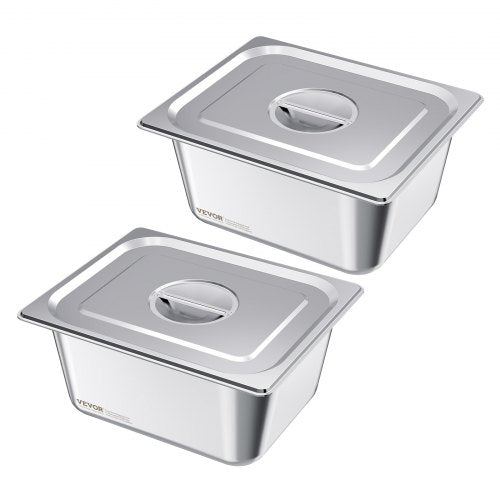 Gastronominiai indai VEVOR HZ812-150T, 1/2 GN, 148 mm gylio, 2 vnt.