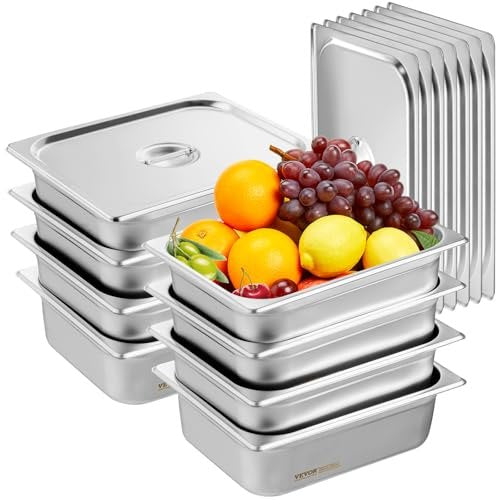 Gastronominiai indai VEVOR UCT8124L-8, 8 vnt. rinkinys