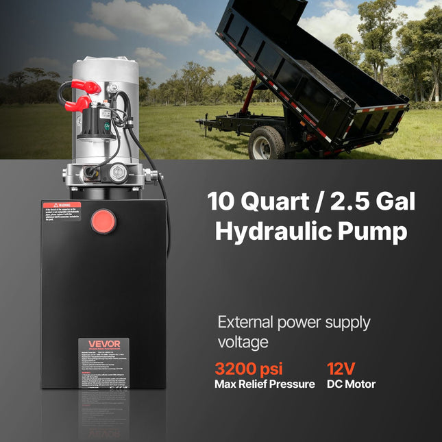 Hidraulinė stotelė VEVOR TDDC12V-1.6KW-D-10L, 10 l