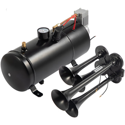 Pneumatinis garso signalas VEVOR 4-ių trimitų, 150 dB