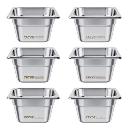 Gastronominis indas VEVOR HZ816-100T, 1/6 dydis, 100 mm gylis
