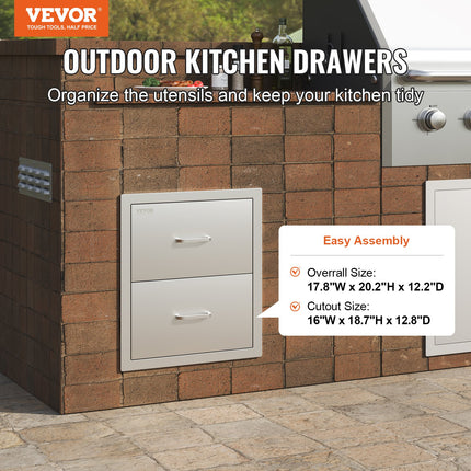 Lauko virtuvės stalčiai VEVOR KM-CTG-2302-SKU13, 2 dalių
