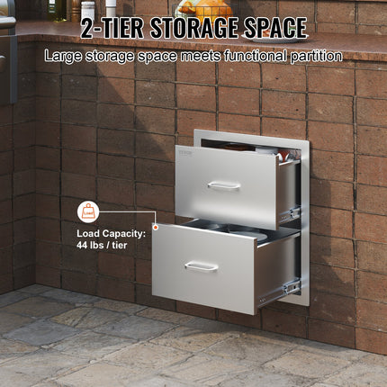 Lauko virtuvės stalčiai VEVOR KM-CTG-2302-SKU13, 2 dalių