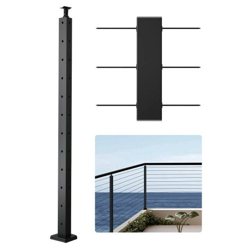 Kampinis lynų turėklų stulpas VEVOR HR-014G, 106,7 cm aukščio