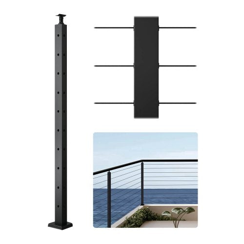 Kampinis turėklų stulpas VEVOR HR-016G, 91,4 cm aukščio