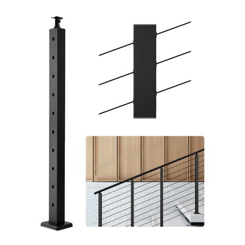 Kabelinių turėklų stulpas VEVOR HR-010G, 91,4 cm aukščio
