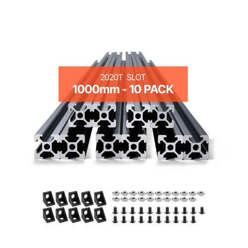 T formos aliuminio profilis VEVOR 2020-100-10, 1000 mm (10 vnt.)