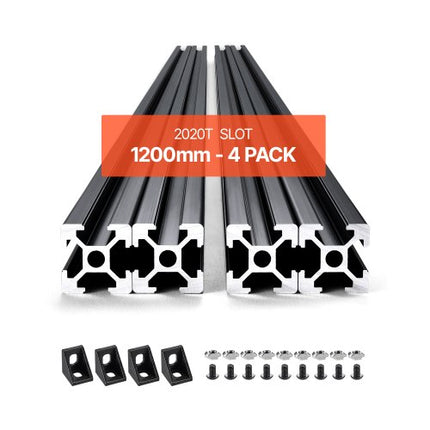 Aliuminio profilis VEVOR 2020 T-Slot, 1200 mm, 4 vnt.