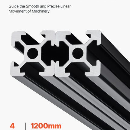 Aliuminio profilis VEVOR 2020 T-Slot, 1200 mm, 4 vnt.