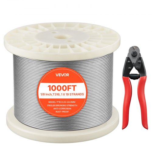 Plieninis trosas VEVOR 1*19-0.25~24.0mm, 3.2 mm