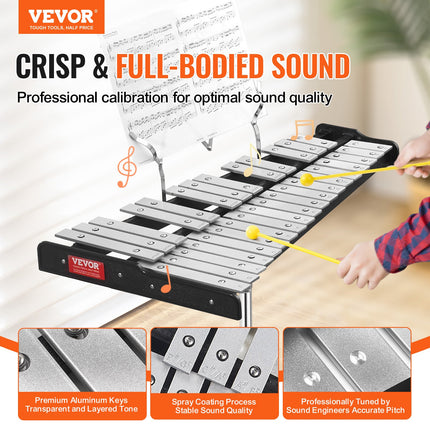Ksilofonas (Glockenspiel) VEVOR KS-32W, 32 natos