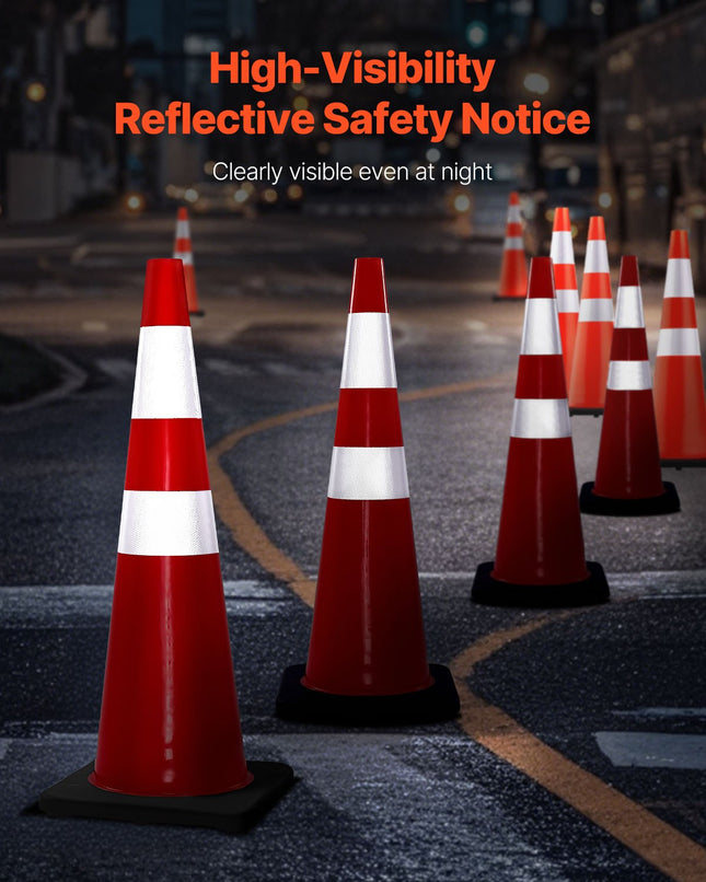 Kelių eismo kūgiai VEVOR Safety Cones 36", 6 vnt. rinkinys
