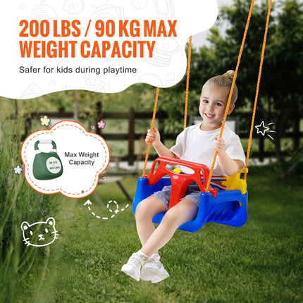 Sūpynės vaikams „trys viename“ VEVOR TL18B-01, iki 91 kg apkrova