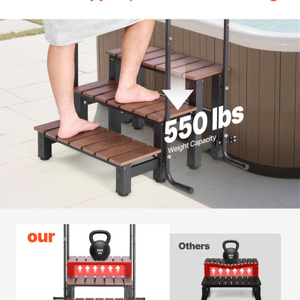 Stopeliai masažinei voniai VEVOR KCL011, 249,5 kg keliamoji galia