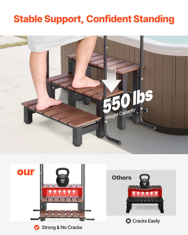 Stopeliai masažinei voniai VEVOR KCL011, 249,5 kg keliamoji galia