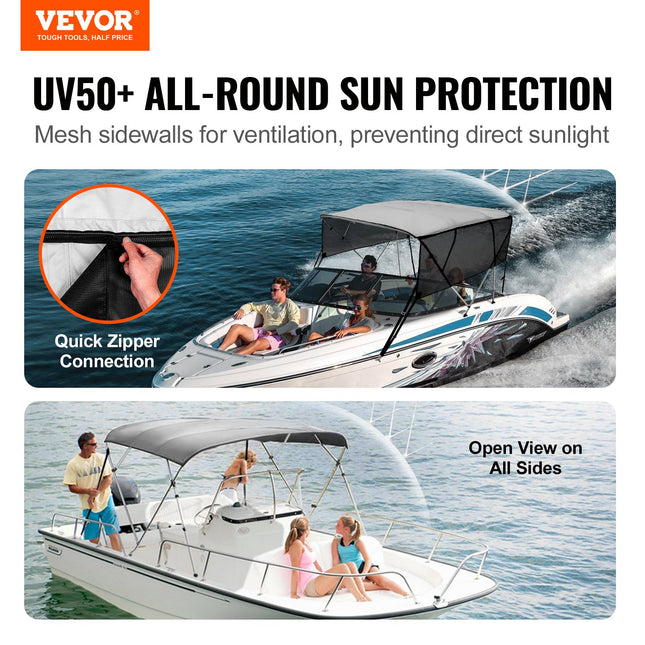 Bimini tentas valtims VEVOR 4 Bow, 231–244 cm pločio