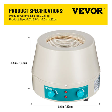 Magnetinė maišyklė su kaitinimo gaubtu VEVOR 500ml, 500W