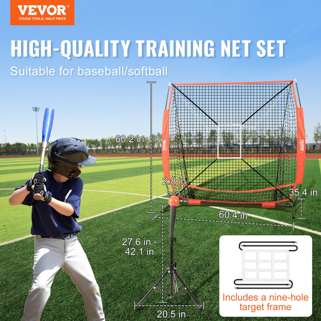 Beisbolo ir softbolo treniruočių tinklas VEVOR YC-SS-BN001, 152x152 cm