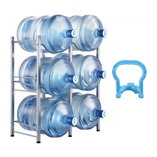 Vandens butelių stovas VEVOR 6 Water Bottle Rack-S, 3 aukštų, 6 buteliams