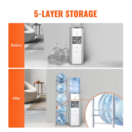 Vandens butelių stovas VEVOR 5 Water Bottle Rack-S, 5 aukštų