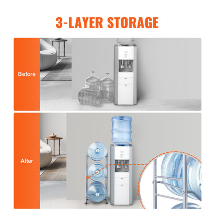 Vandens butelių laikiklis VEVOR 3 Water Bottle Rack-S, 3 aukštų