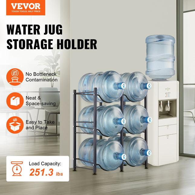 Vandens butelių stovas VEVOR 6 Water Bottle Rack-B, 3 aukštų