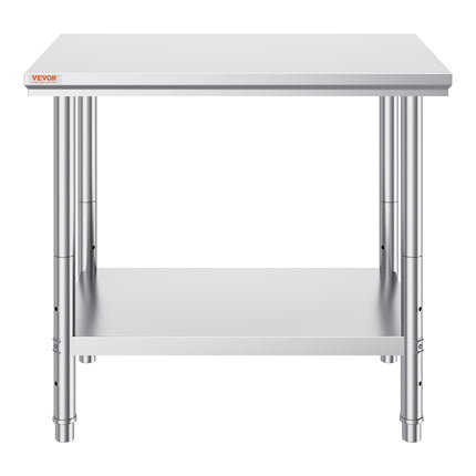 Nerūdijančio plieno paruošimo stalas VEVOR GZT90X60J, 900x600x800 mm