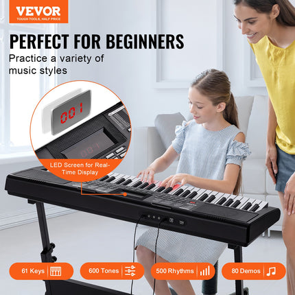 Skaitmeninis pianinas VEVOR BD-662, 61 klavišas