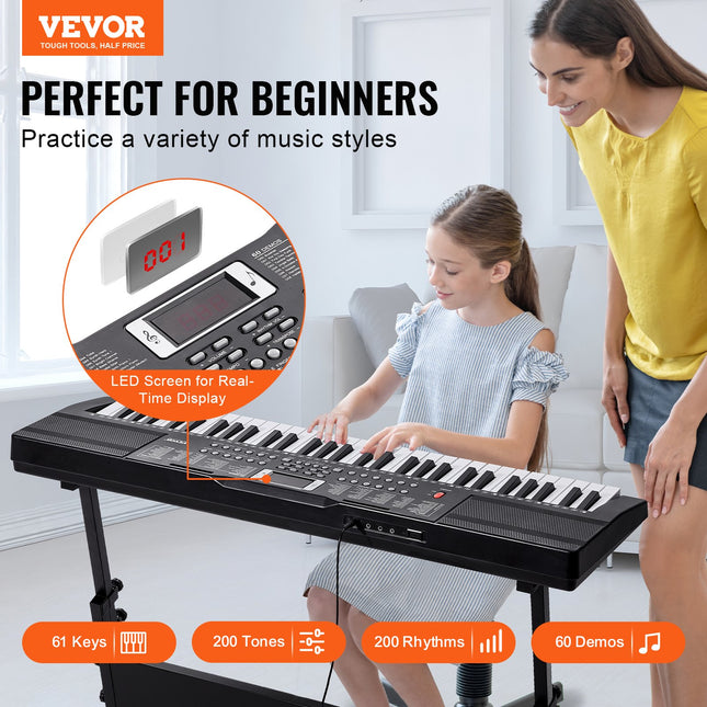 Skaitmeninis pianinas VEVOR BD-663, 61 klavišas