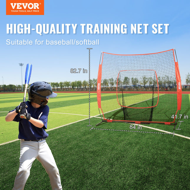Beisbolo ir softbolo treniruočių tinklas VEVOR YC-SS-BN002, 213,4 x 213,4 cm