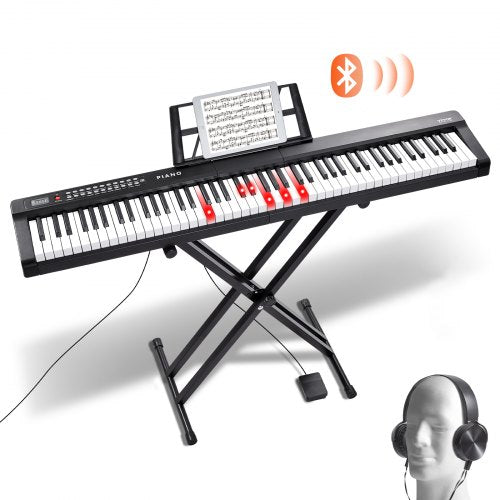 Skaitmeninis pianinas VEVOR BD-881D, 88 pusiau pasunkinti klavišai