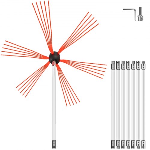 Lankstūs kaminų valymo strypai VEVOR CB-001, 8 m