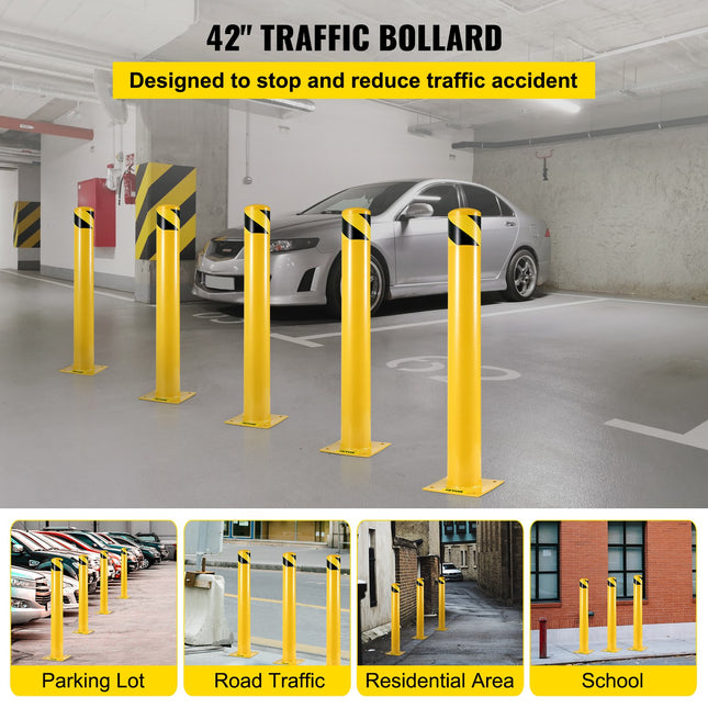 Apsauginis stulpelis VEVOR Safety Bollard 42x5.5, 107 cm aukščio