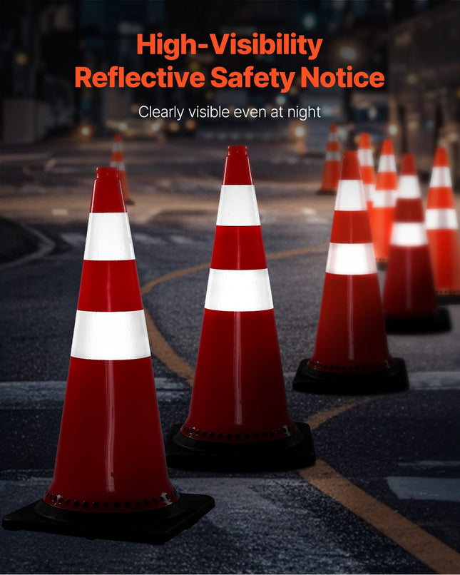 Kelių kūgiai VEVOR Safety Cones 30", 8 vnt. komplektas