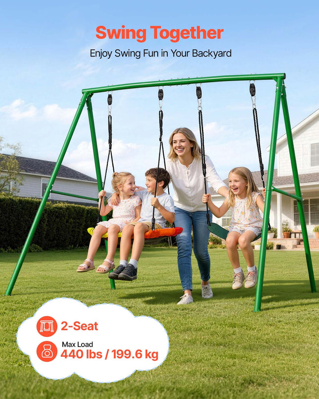 Sūpynių komplektas VEVOR JX-OGSW-002-2, 199,6 kg apkrova