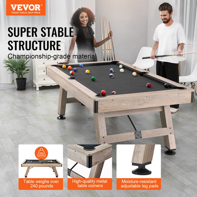 Biliardo stalas VEVOR VP22, 7 pėdų (213 cm)