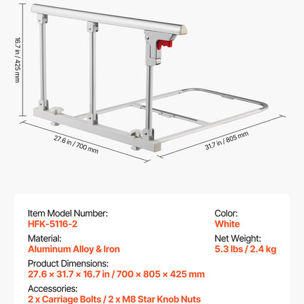 Lovos atrama VEVOR HFK-5116-2, 70 cm ilgio
