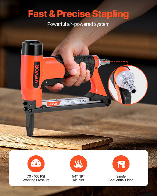 Pneumatinis kabių kalimo pistoletas VEVOR MT8016LN, 21 kalibro