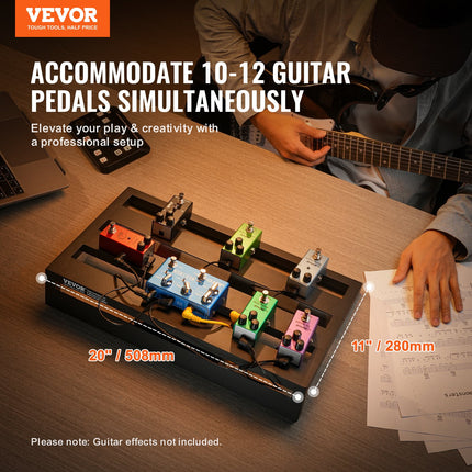Gitaros efektų pedalų lenta VEVOR BD-3, 508 x 280 mm