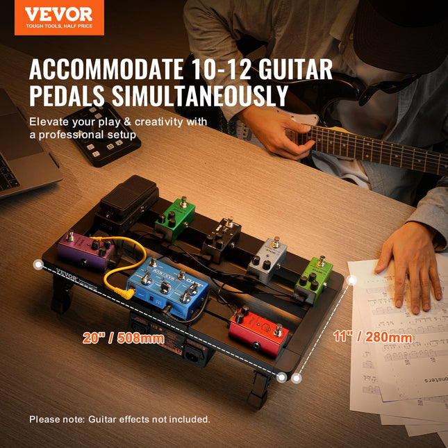 Gitaros efektų pedalų lenta VEVOR BD-5, 51 x 28 cm