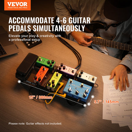 Gitaros efektų pedalų lenta VEVOR BD-1, 380 x 145 mm