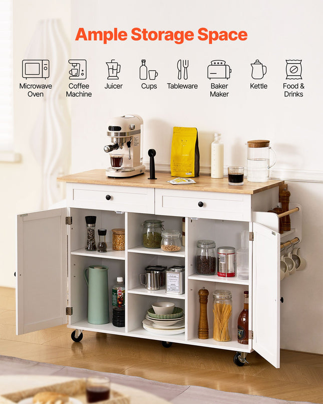 Virtuvės sala VEVOR SR247330, 132 cm pločio