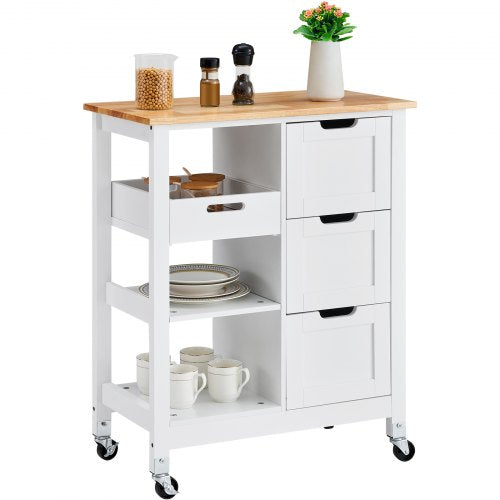 Virtuvės salelė-vežimėlis VEVOR SR241001, 67 cm pločio