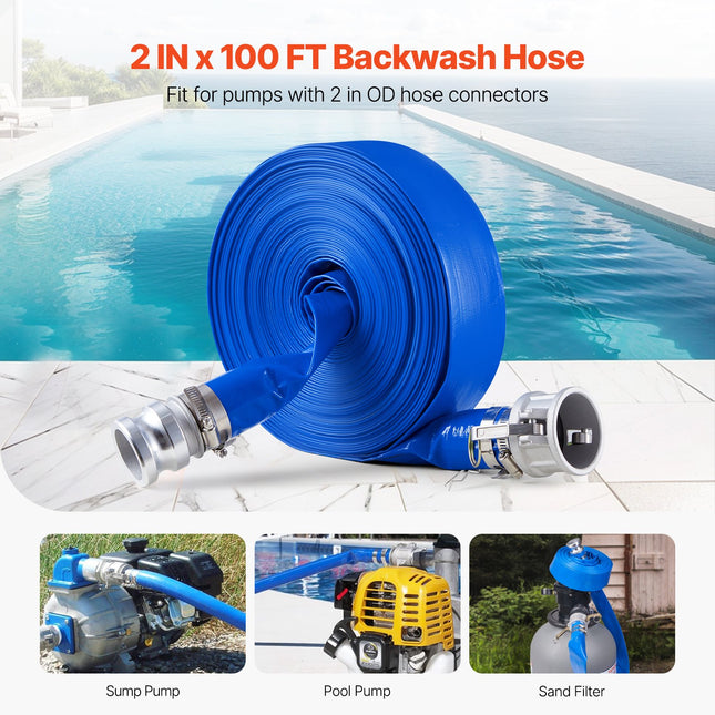 Vandens išleidimo žarna VEVOR TLP04038X100FT01-CE, 51 mm x 30,5 m
