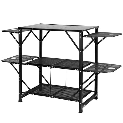 Sulankstomas kempingo virtuvės stalas VEVOR, 126 cm ilgio