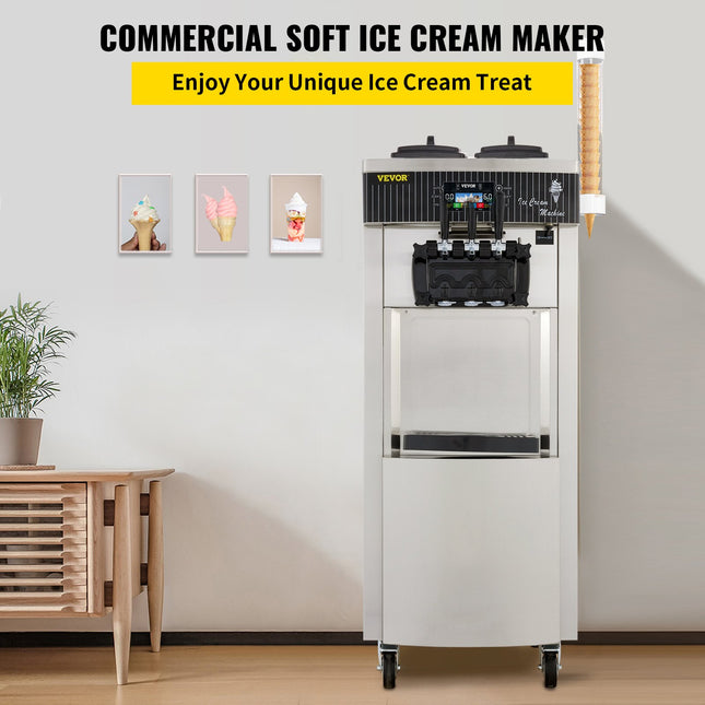 Minkštų ledų aparatas VEVOR YKF-8228H, 2200W