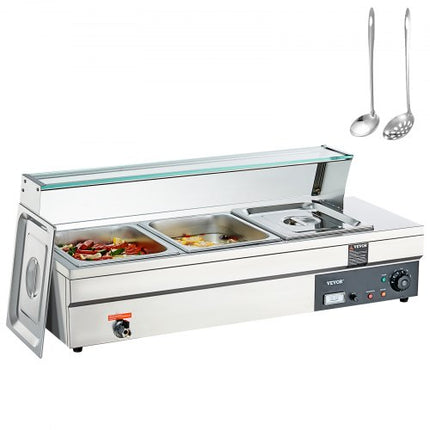 Elektrinis maisto šildytuvas VEVOR 3x12Qt, 1500W