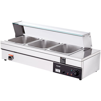 Elektrinis maisto šildytuvas VEVOR 3x12Qt, 1500W