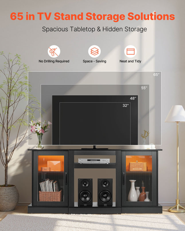 TV staliukas VEVOR C250036D-01, iki 65 colių televizoriams